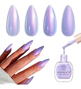 AZUREBEAUTY Blue Purple Violet Galaxy Quick Dry Complete Natural Super Lustrous Nail Enamel Polis...