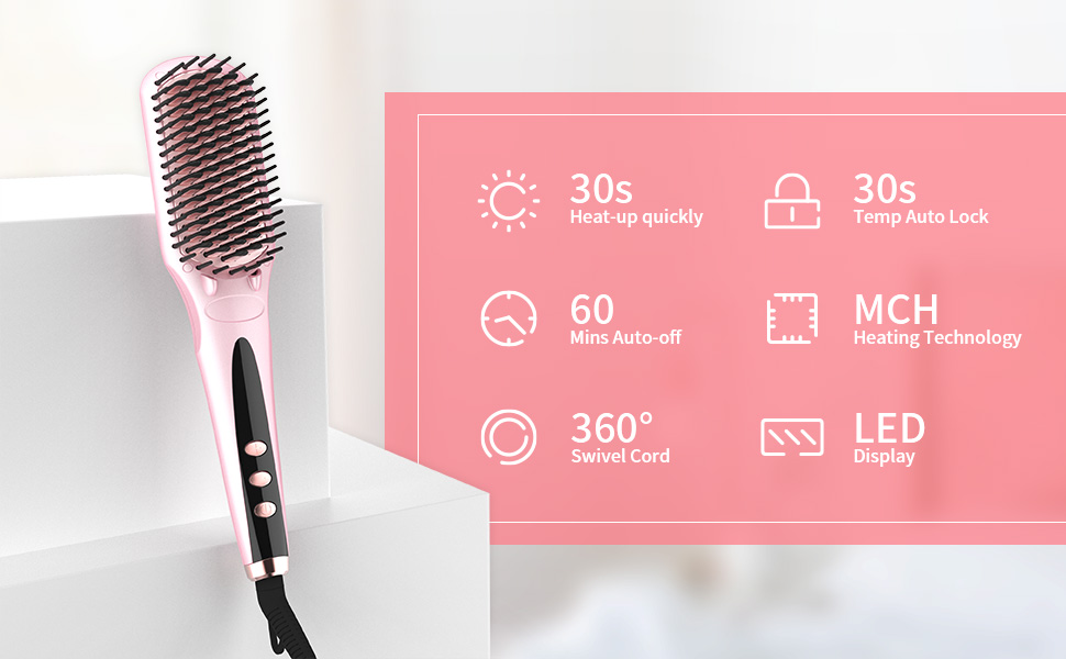 Hair straightener brush detail 4