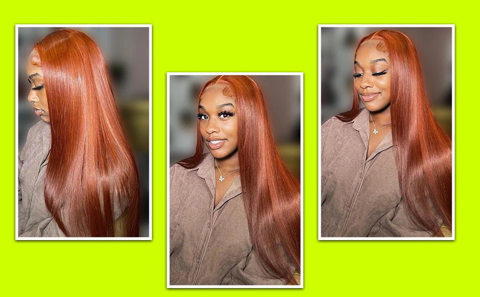 13x6 ginger lace front wigs human hair ginger orange lace front wigs human hair