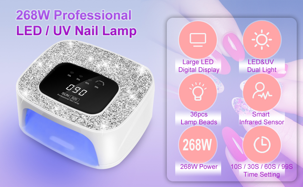 268W Professional LED UV Nail Lamp