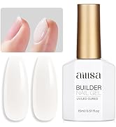 AILLSA Builder Gel for Nails Yogurt White 7 In 1 Hard Gel Polish for Nail Thickening Nude Milky E...