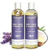 SoCal Suds & Company Baby Shampoo & Body Wash, 2-in-1 Organic Gel - Gentle Castile Soap with Vita...