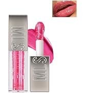 BEUKING Mirror Glitter Lipstick, Sparkling Pearlescent High Pigment Waterproof Long Lasting Lip G...