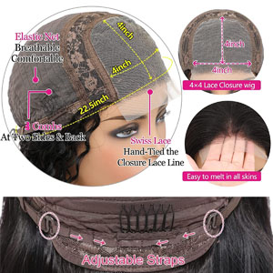 Water wave wig human hair