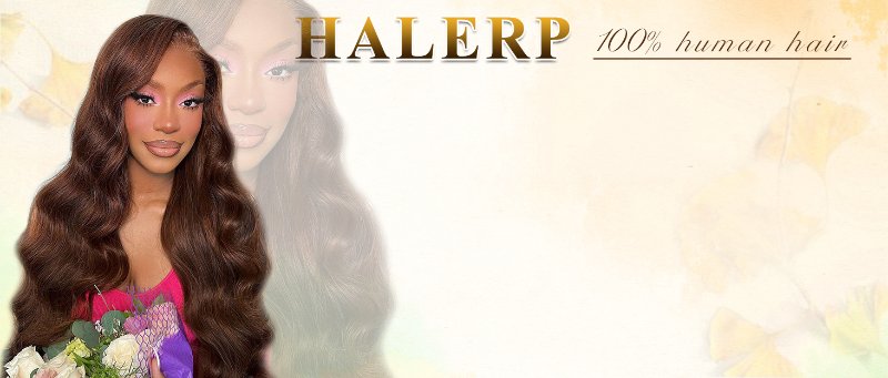 HALERP Chocolate Brown Lace Front Wigs Human Hair 13x6 Body Wave Lace Front Wigs Human Hair