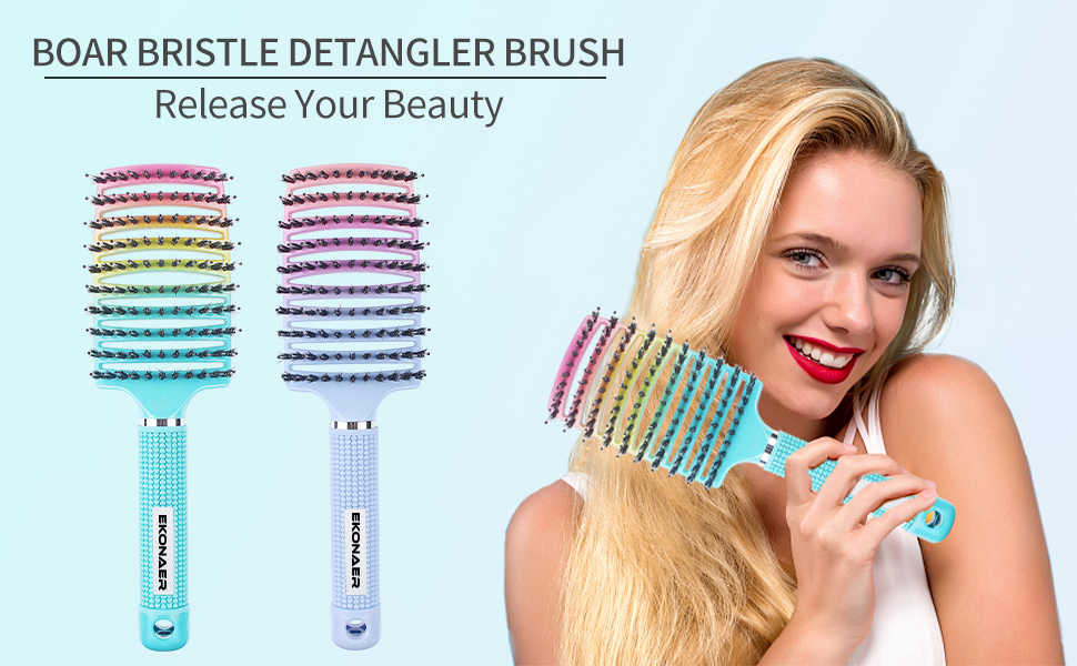 hair brushes for women detangler vented curly massager boar bristle hairbrush set hairstreaq