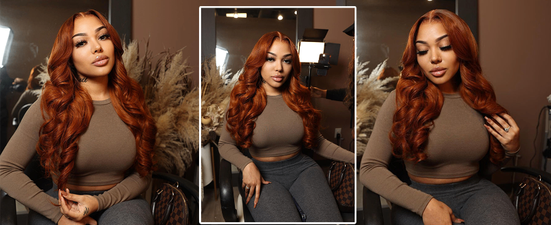 reddish brown glueless wig