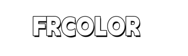 Text reads 'FRCOLOR' in white capital letters on a black background.