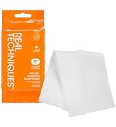 Real Techniques Miracle Quick Dry Brush Wipes, Remove Product Build-Up, Easily Switch Colors, Fas...