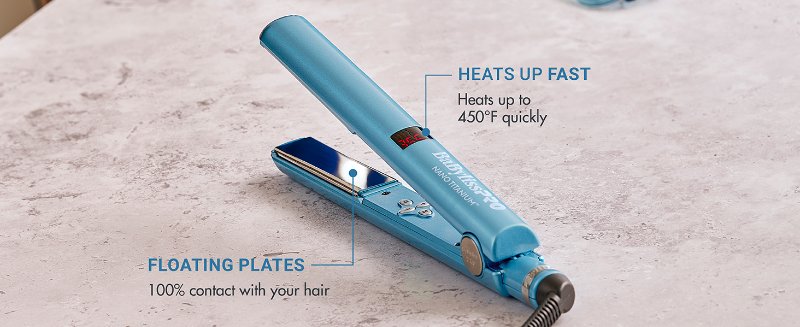 BaBylissPRO Nano Titanium Flat Iron Hair Straightener Module 2