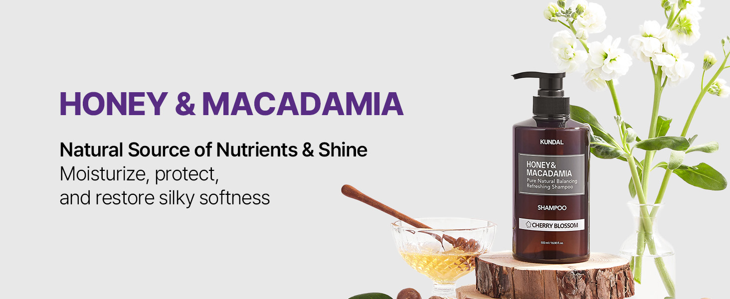 kundal honey macadamia natural shampoo frizz control protein repair