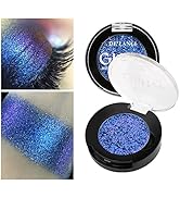 Afflano Duo Chrome Glitter Blue Eyeshadow, Intense Color Shifting Metallic Chameleon Eyeshadow Bl...