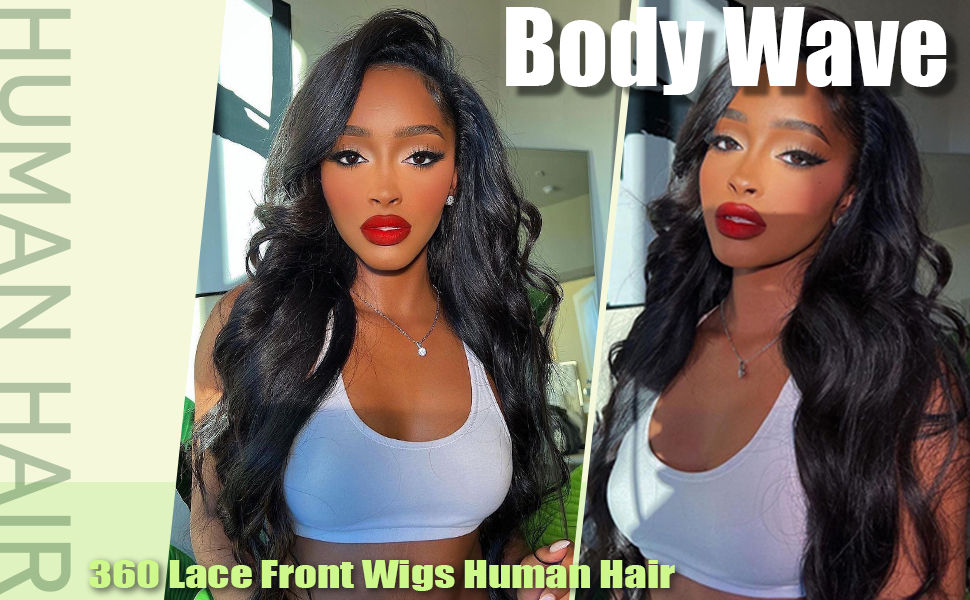 360 Body Wave Lace Front Human Hair Wigs