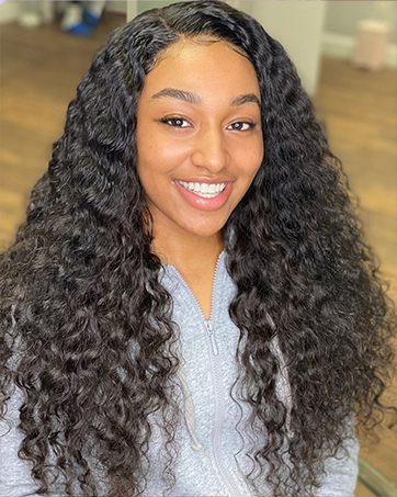 Curly ⁢lace front wigs human hair