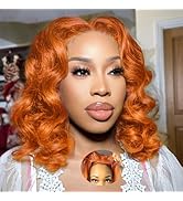 Ailwelia Ginger 5x5 Body Wave Bob Wig Human Hair Hd Lace Closure Wigs Human Hair Wigs For Black W...