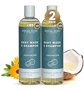 SoCal Suds & Company Baby Shampoo & Body Wash, 2-in-1 Organic Gel - Gentle Castile Soap with Vita...