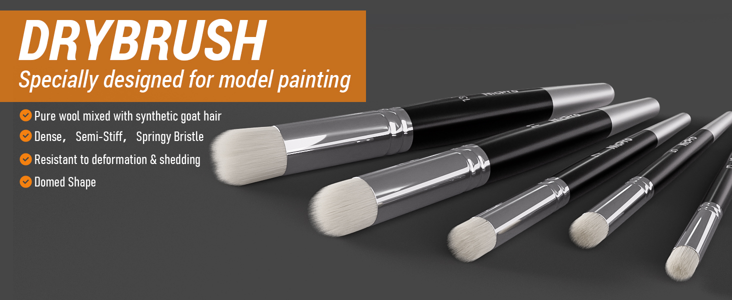 Miniature Paint brush dry brush