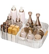 DASITON Large Capacity Makeup Organizer,12 Slots Makeup Brush Holder,Makeup Storage with Handle,V...