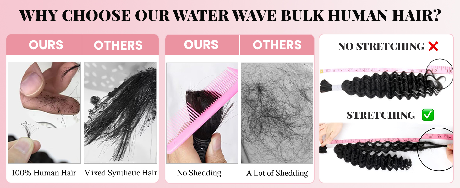 Deep Water Wave Bulk Human Hair