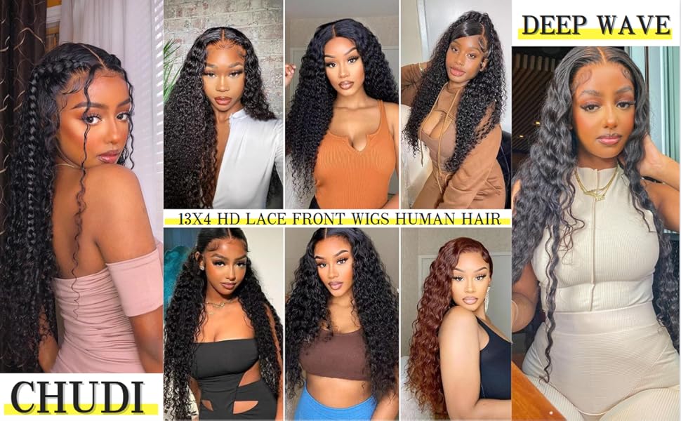 180 density hd lace front wigs human hair