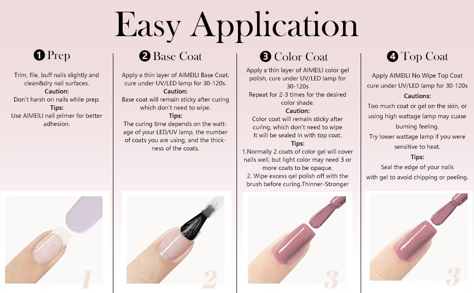 Gel nail polish application technique