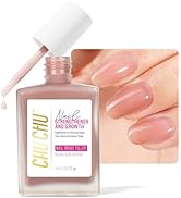 Nail Strengthener for Women: Coral Pink Natural Nail Hardener Extra Strong and Growth - Nail Poli...