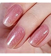 AILLSA Nude Shimmer Gel Nail Polish Dark Pink Iridescent Jelly Gel Polish Neutral Color Holograph...