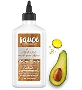 Sauce Beauty Glossy Color + Gloss + Repair, Medium Blonde, Semi Permanent Hair Dye with Bond-Buil...
