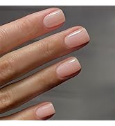 Nude Pink Press on Nails Short Square, Short Fake Nails Glue on Short Square Nails Press ons, Sof...