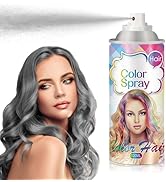 AIUEO Temporary Hair Color Spray Temporary Hair Dye, 1-Day Washable Temporary Hair Color Wax, Gra...