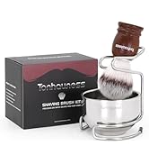 Tonhawness Shaving Brush Kit for Men, 3 in 1 Shave Brush Set Includes Nylon Bristle Shaving Brush...