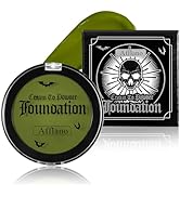 Ogre Green Face Body Paint, Witch Green Full-Coverage Cream to Powder Foundation Makeup, Non-Toxi...