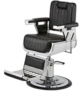 Pibbs Seville Professional Heavy-Duty Barber Chair, Model 661, Vintage Antique Style, Extra Wide ...