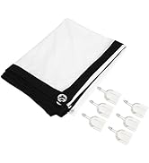 60-100inch 16:9 HD Projector Screen, 3D Film Portable Projector Screen Curtain Wall Mount White P...