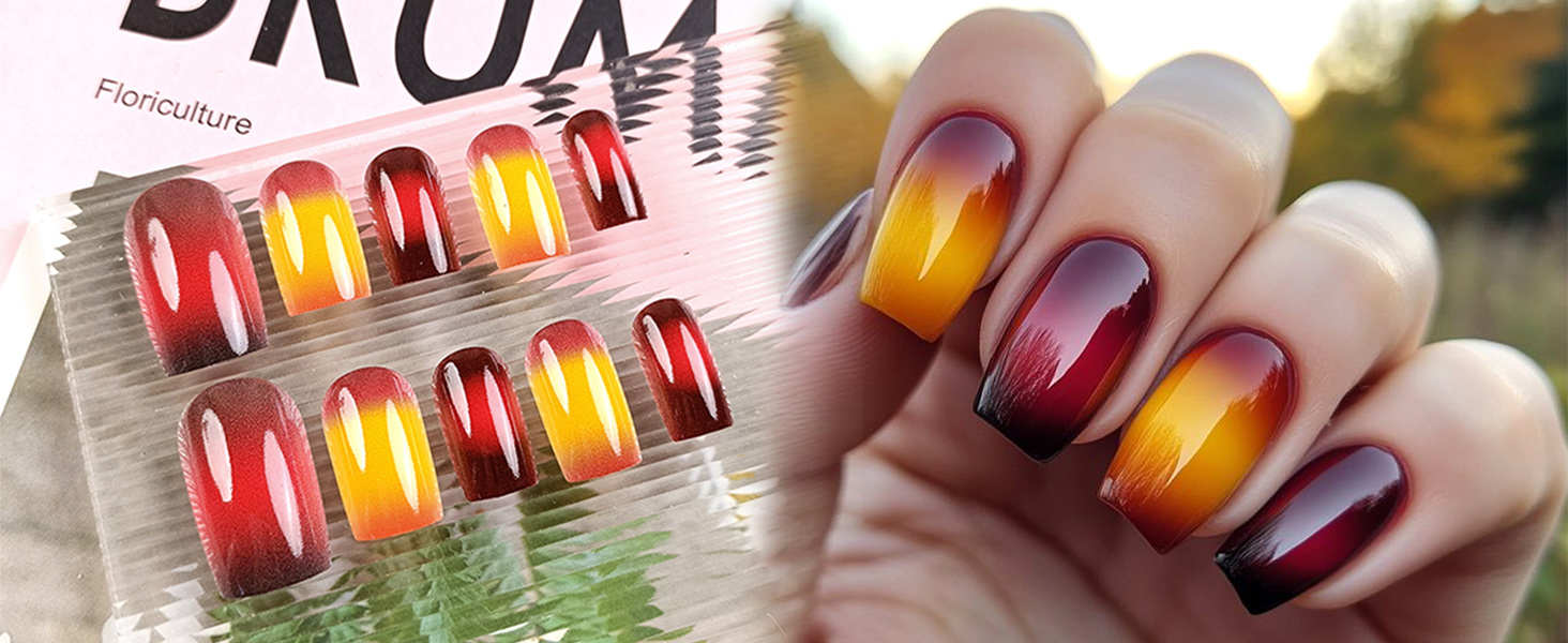 Maple Leaf Press on Nails