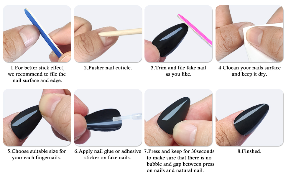 press on nails medium