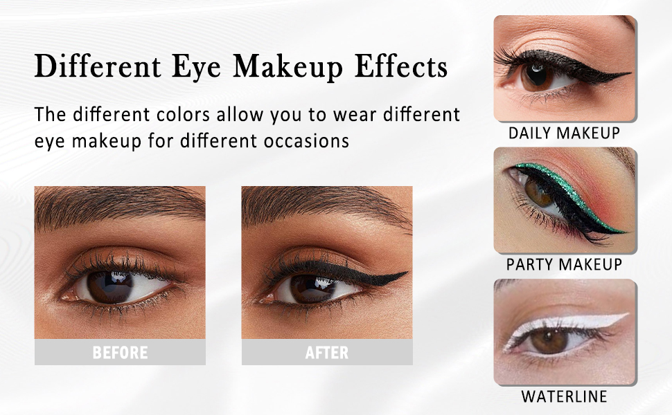 nude white waterline eyeliner black brown gel cream eye liner pencil waterproof long lasting gold