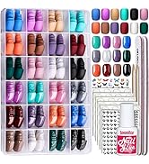 24Pack Short Press On Nails, 576Pcs Short Round Press On Nails, Short Matte Press On Nails, Short...