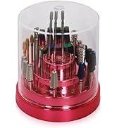 PANA Round Cake Tier Nail Drill Bit Holder Display Organizer Case - Dustproof Carbide Bit Storage...