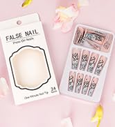 Press on Nails Extra Long with Black Butterfly Designs Fake Nails, Exquisite Butterfly Designs Fa...