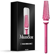 MelodySusie Upgrade 5 in 1 Nail Drill Bits, 3/32'' Carbide Tungsten Multi-Function Mixed Sizes Ed...