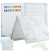 C12rtive 160 Nail Colors Book,Nail Color Display Book with 240 Nail Tips & 1-200 Number Labels,Pr...