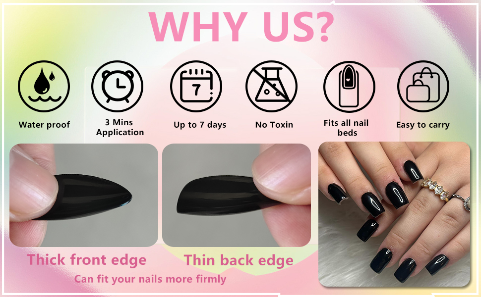 press on nails short, press on nails medium, nails press on short, acrylic nails, glue on nails