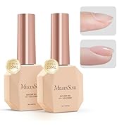 MelodySusie 2PCS 15ML Clear Builder Nail Base Gel for Nails Thickening,Soak Off UV Extension Gel,...