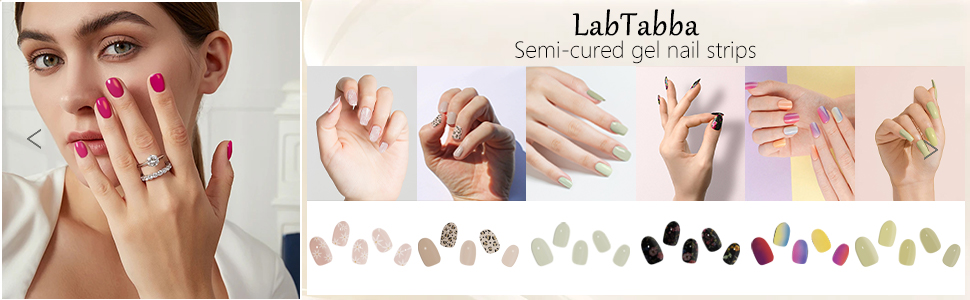 Semi cured ⁢gel nail ⁣strips