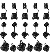 CustomyLife 20pcs Round Strain Relief Cord Connector, Nylon Insulation Cable Bush Grommet, Electr...