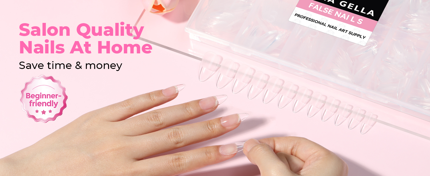 medium almond nail tips