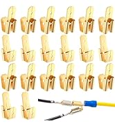 CustomyLife 20 Pcs Piggyback Spade Connectors, 3 Way Adapter Dual Male to Single Female Unisulate...