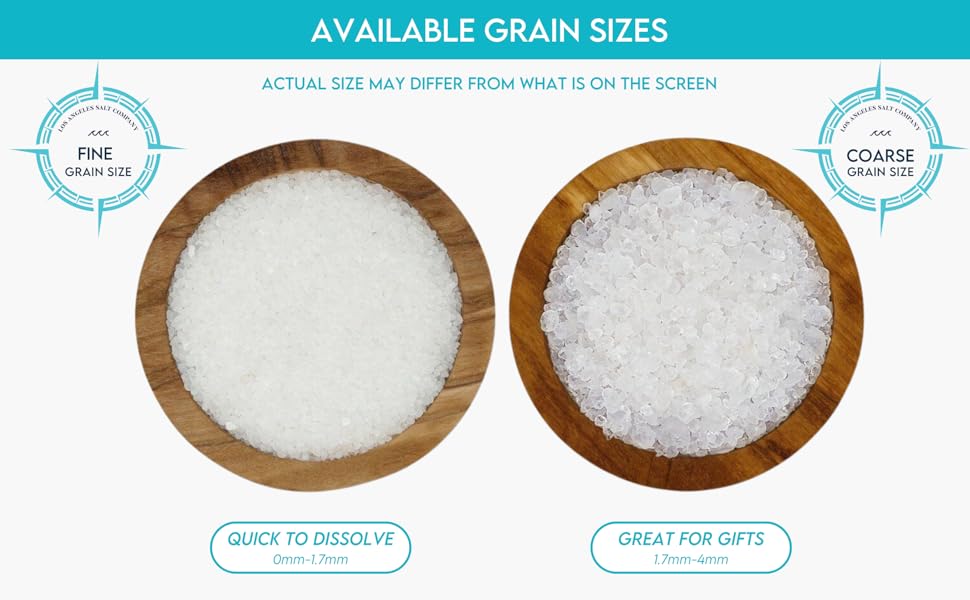 1400 Below Dead Sea Salt is available in fine and coarse grain sizes