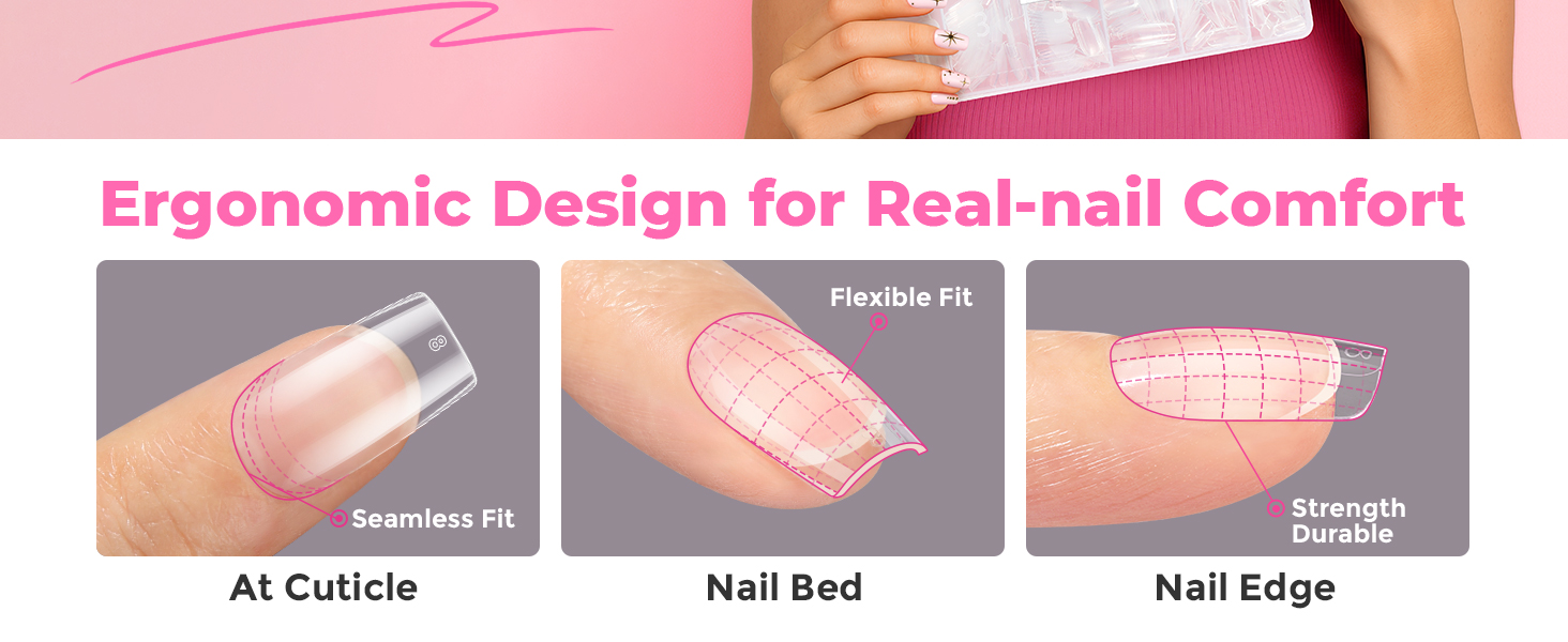 short square press on nails